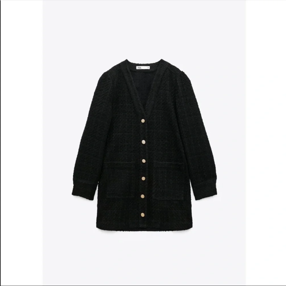 Zara textured black dress - Picture 4 of 7